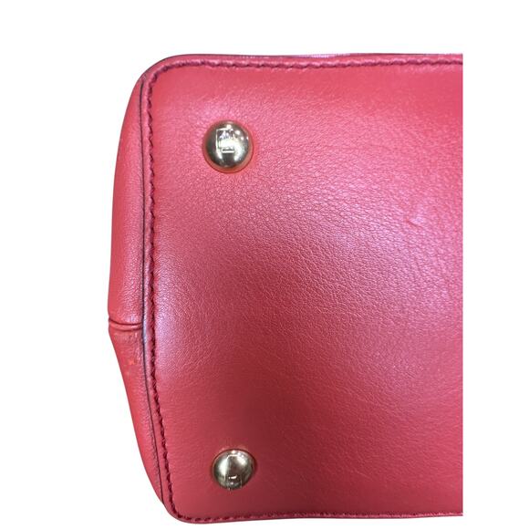 Fendi Red Leather Mini 2jours Tote - Picture 10 of 11